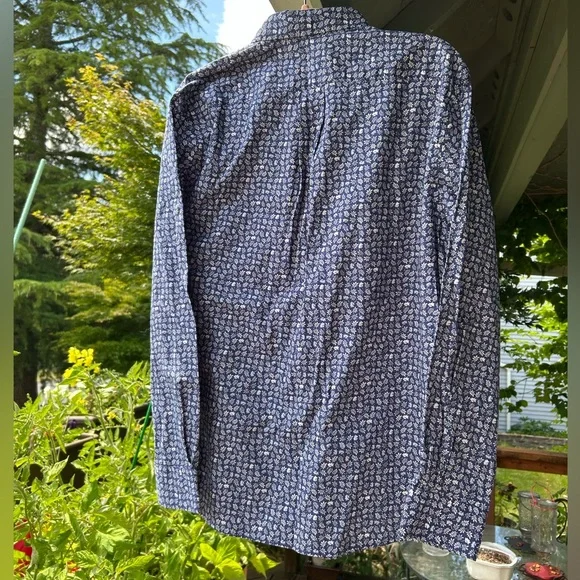 NWT Blue Floral Button Down - Picture 2 of 2